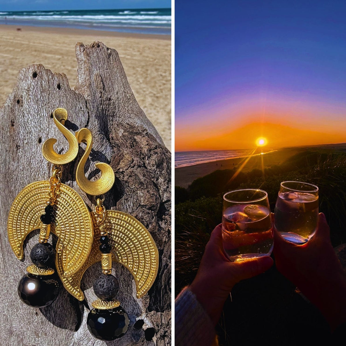 N°102 Statement Earrings - The Living Ocean Colour Collection