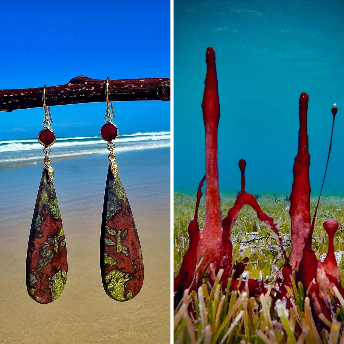 N°010 Statement Earrings - The Living Ocean Colour Collection