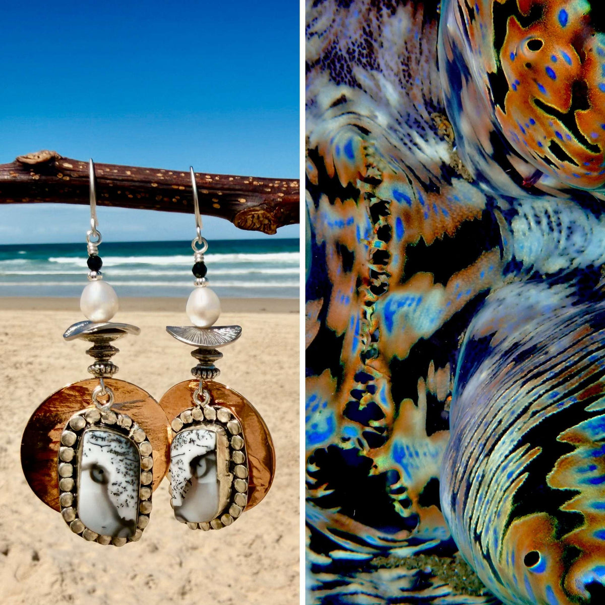 N°114 Statement Earrings - The Living Ocean Colour Collection