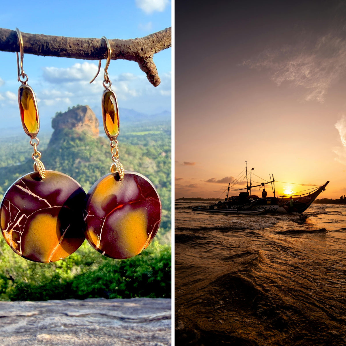 N°015 Statement Earrings - The Sri Lanka Collection
