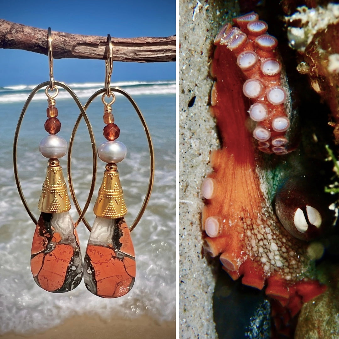 N°001 Statement Earrings - The Living Ocean Colour Collection