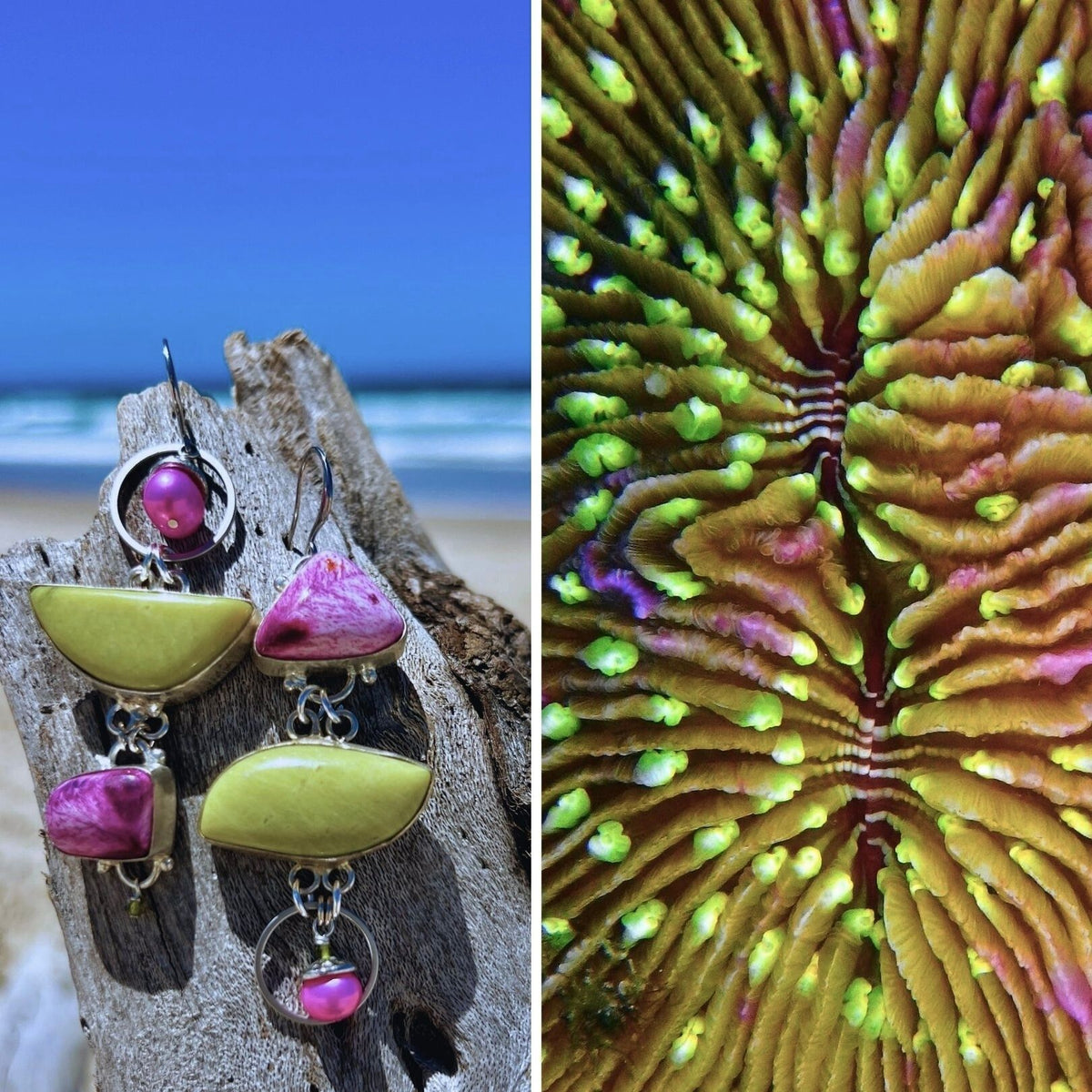 N°023 Statement Earrings - The Living Ocean Colour Collection