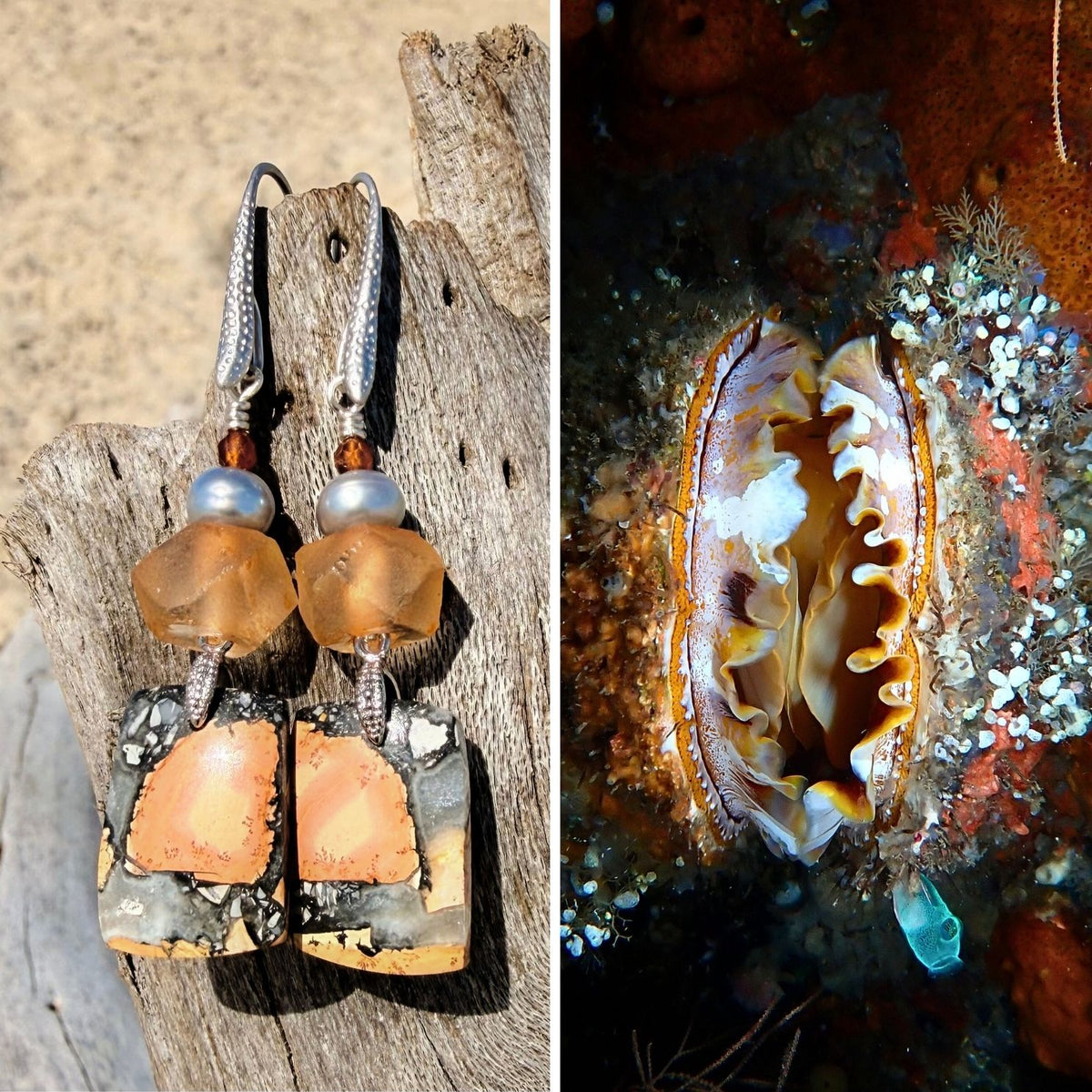 N°028 Statement Earrings - The Living Ocean Colour Collection