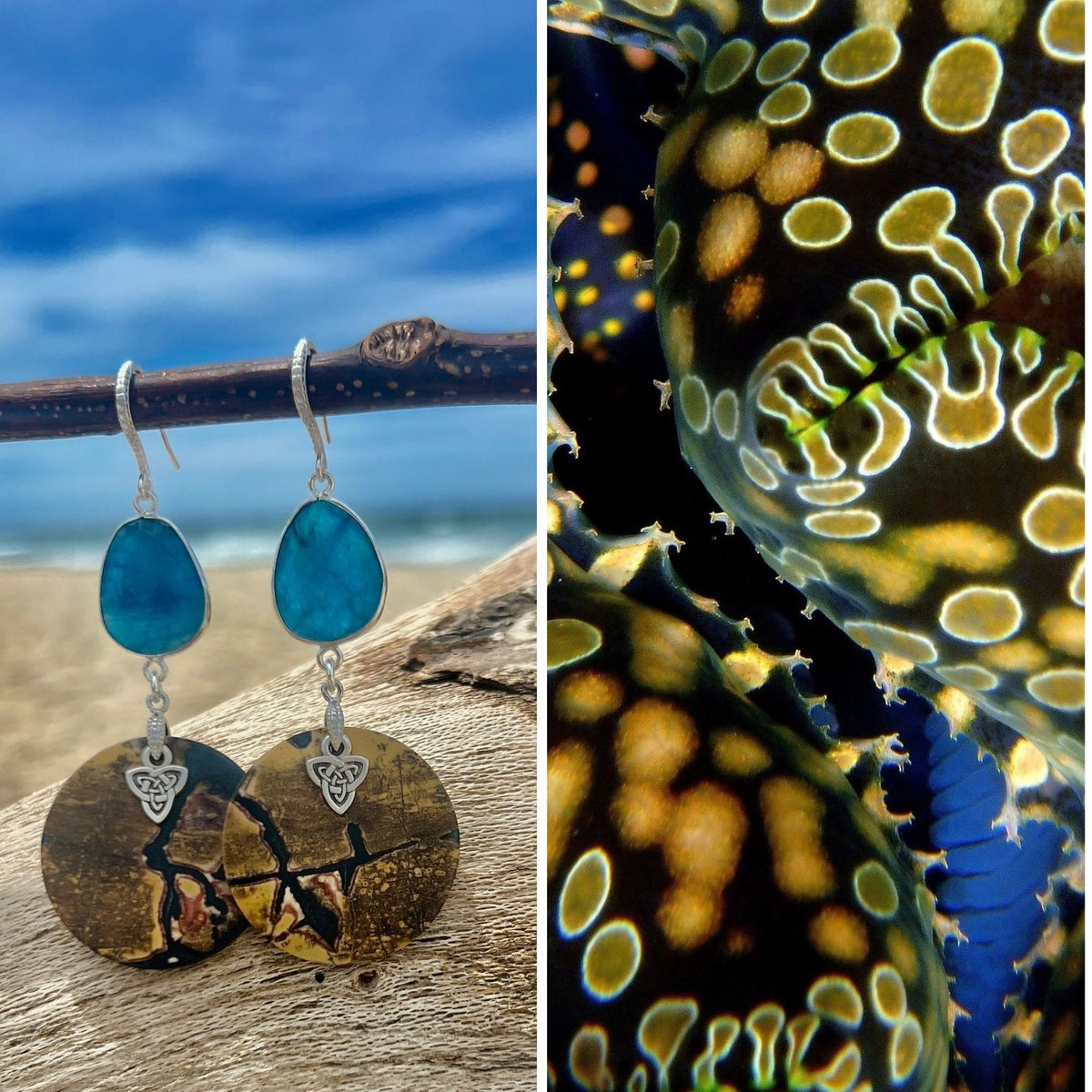 N°003 Statement Earrings - The Living Ocean Colour Collection