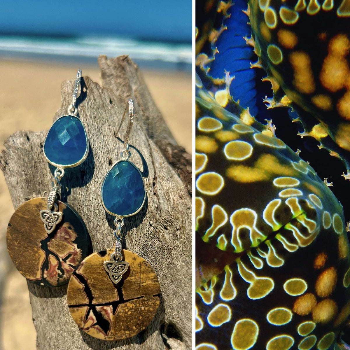 N°003 Statement Earrings - The Living Ocean Colour Collection