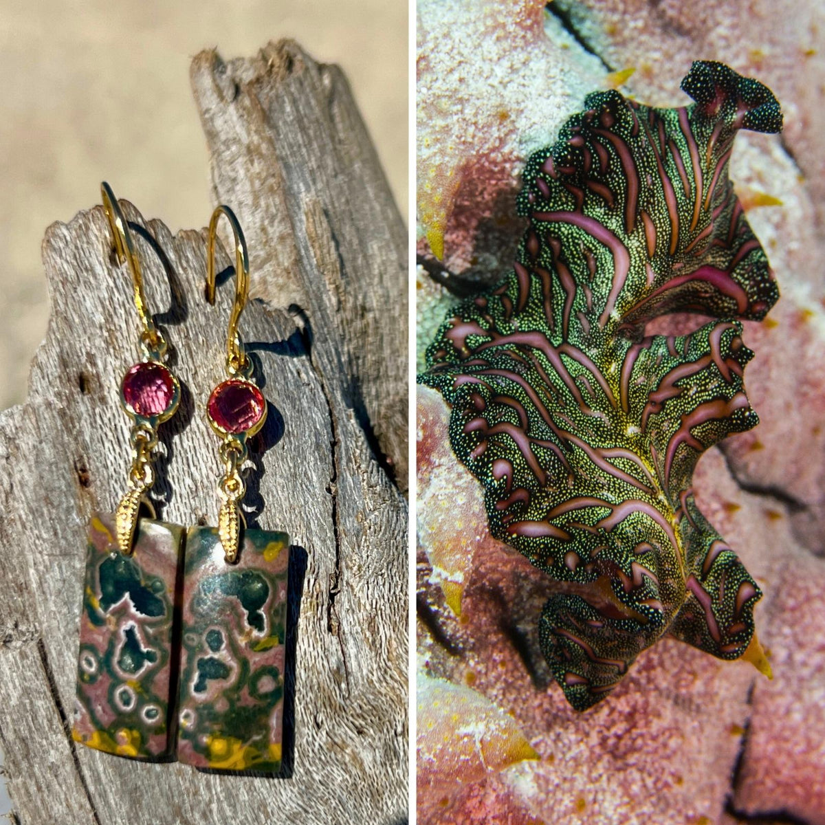 N°056 Statement Earrings - The Living Ocean Colour Collection