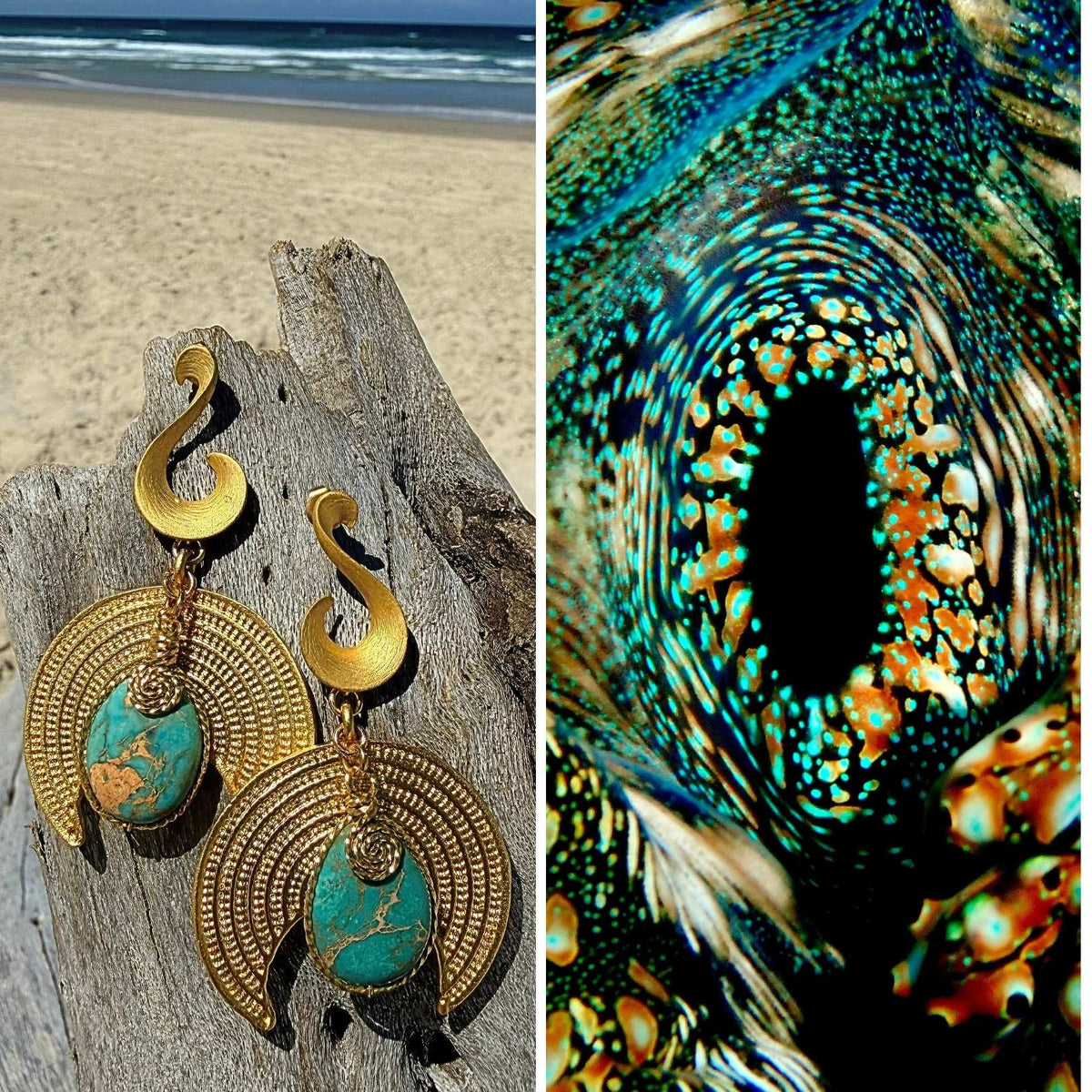 N°057 Statement Earrings - The Living Ocean Colour Collection