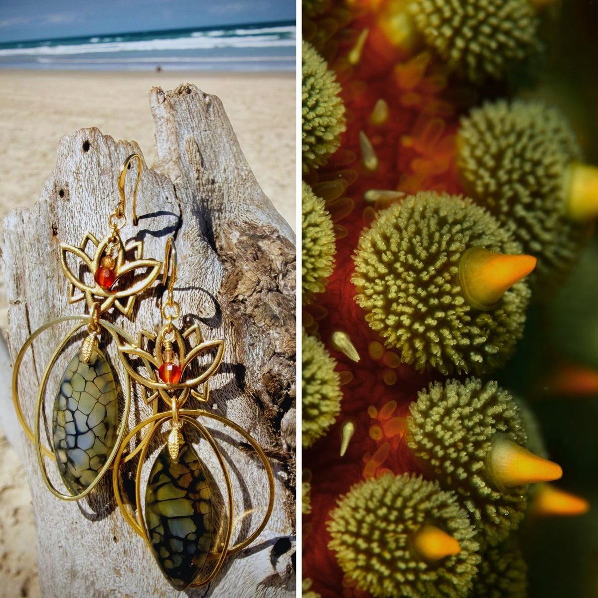 N°062 Statement Earrings - The Living Ocean Colour Collection