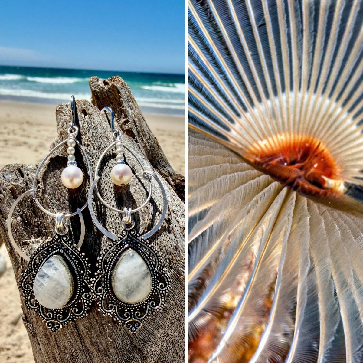 N°072 Statement Earrings - The Living Ocean Colour Collection