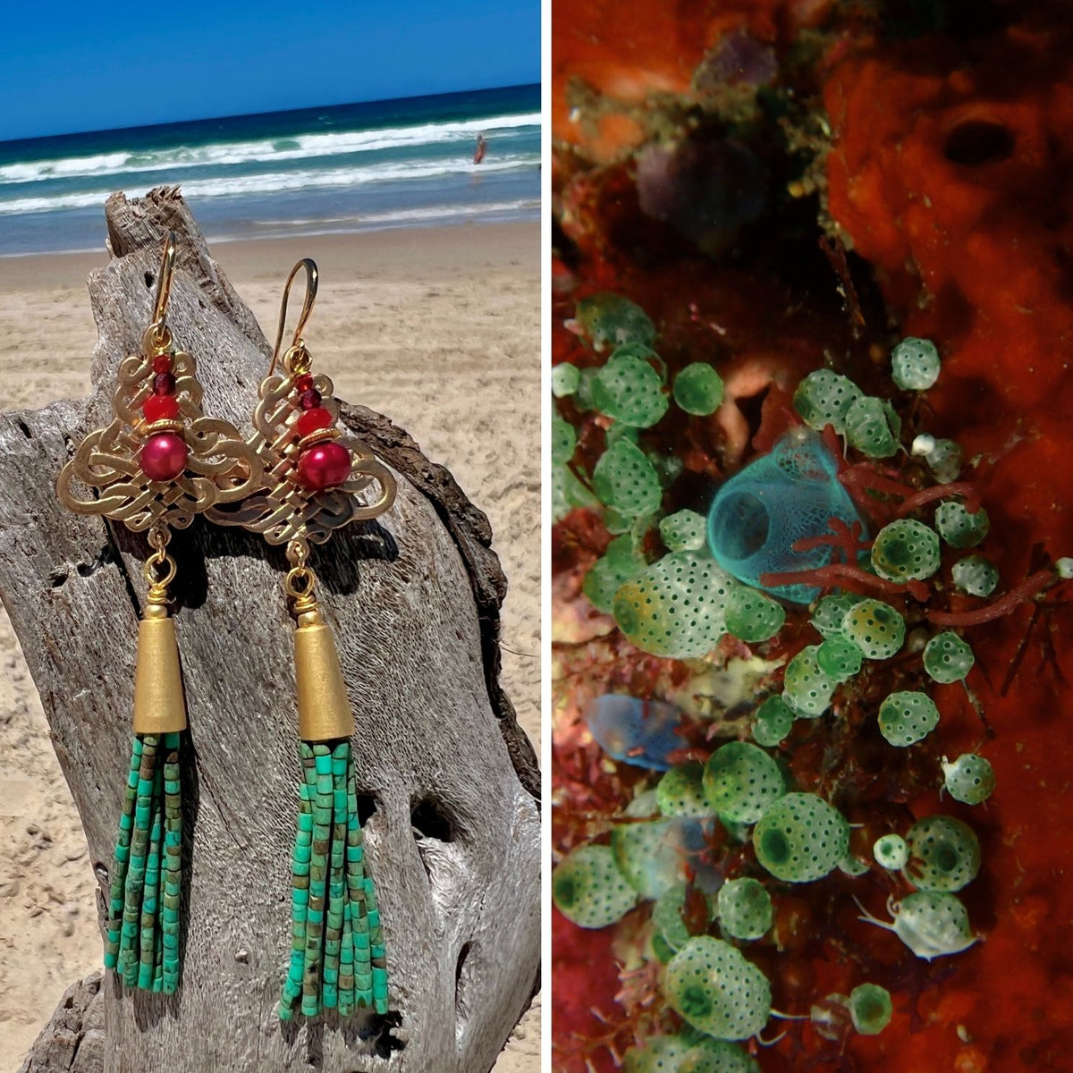 N°088 Statement Earrings - The Living Ocean Colour Collection