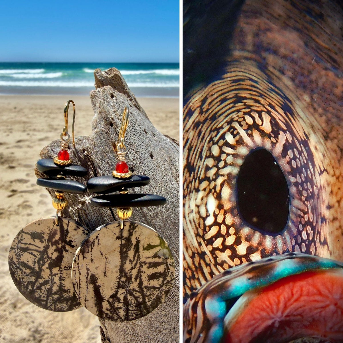 N°092 Statement Earrings - The Living Ocean Colour Collection