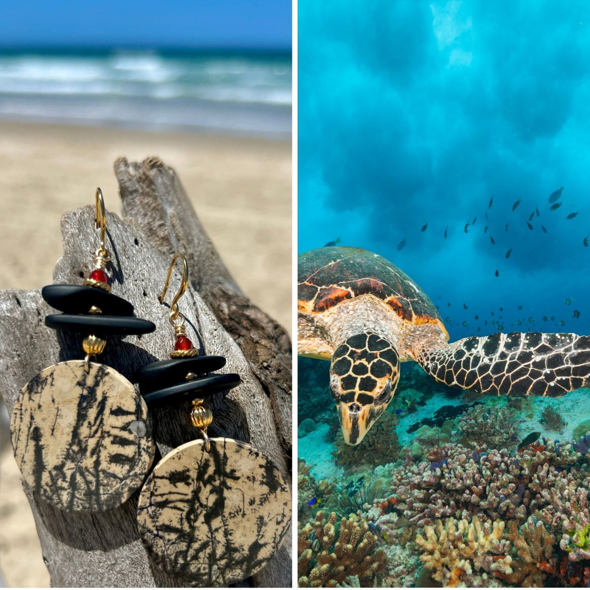 N°092 Statement Earrings - The Living Ocean Colour Collection