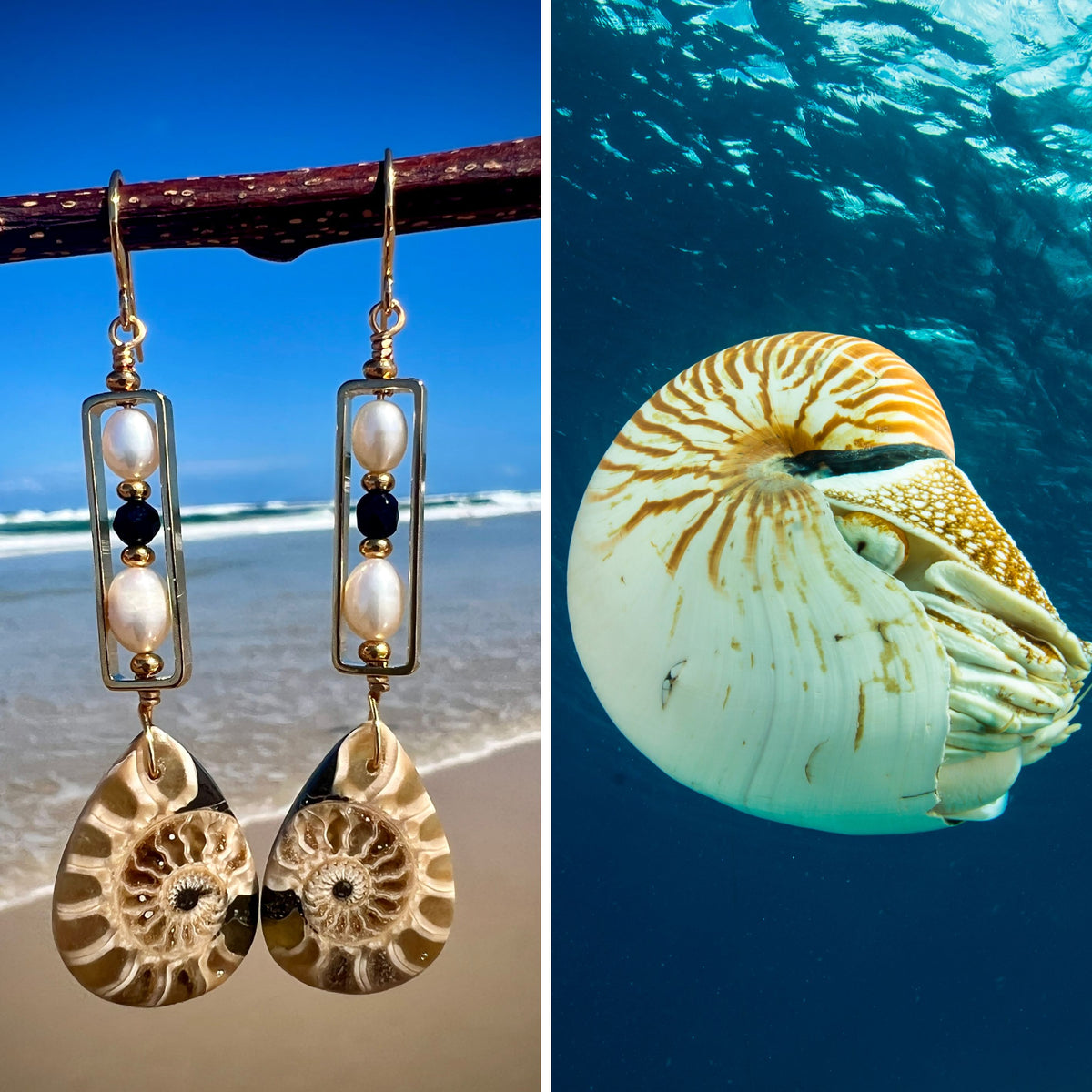 N°009 Statement Earrings - The Living Ocean Colour Collection