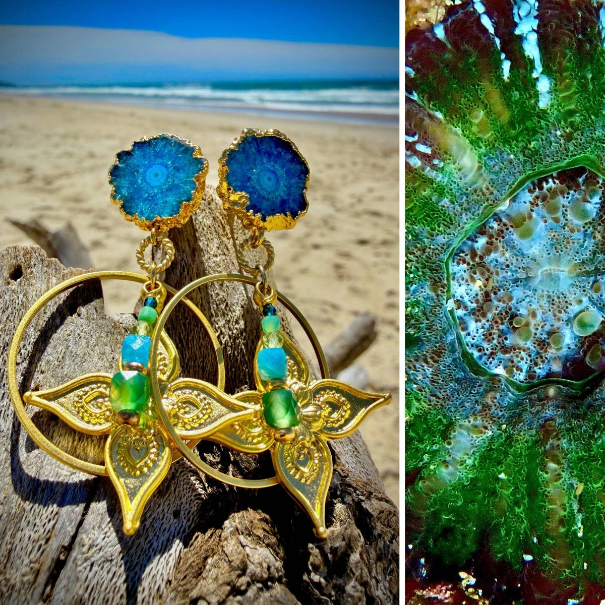 N°045 Statement Earrings - The Living Ocean Colour Collection