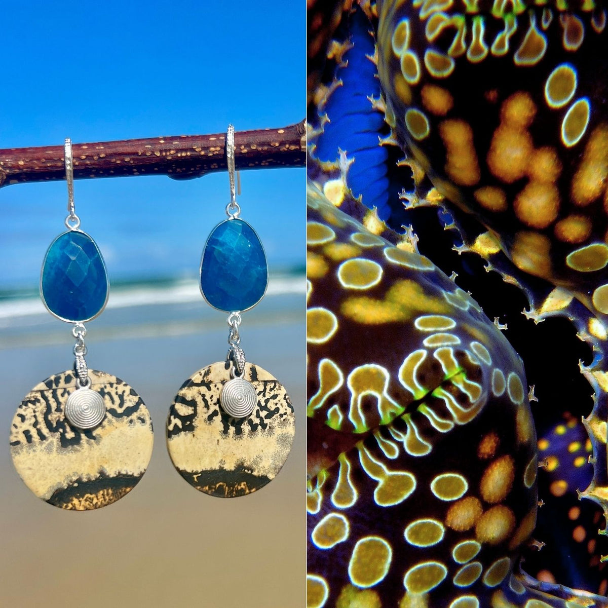 N°039 Statement Earrings - The Living Ocean Colour Collection