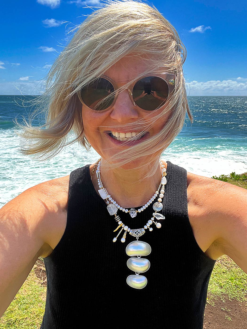 N°812 For the Love of Pearls Statement Necklace & Earring Set No 2