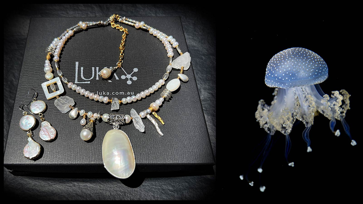 N°811 For the Love of Pearls Statement Earrings Necklace & Earring Set No 1