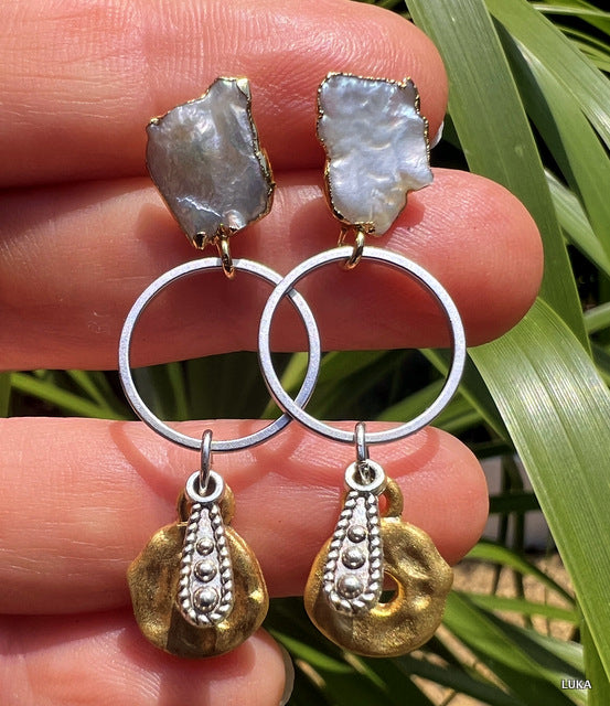 N°1073 Bracelet &amp; Earrings Set - The Pearl Collection