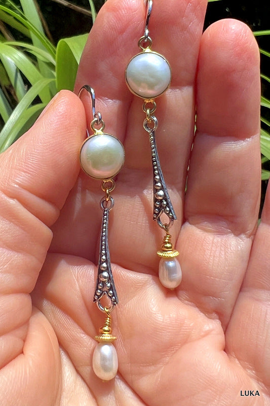 N°1074 Bracelet &amp; Earrings Set - The Pearl Collection