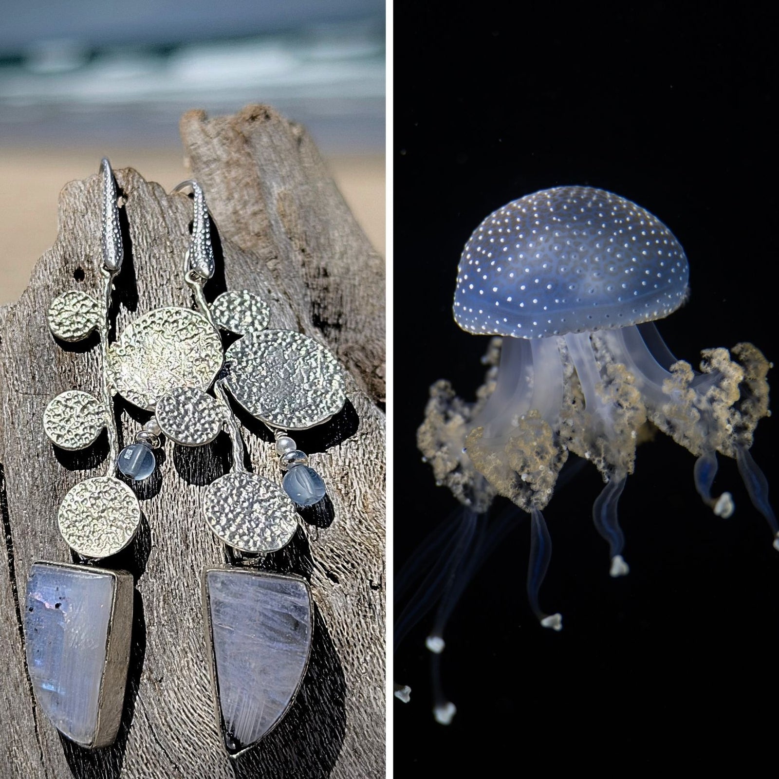 N°103 Statement Earrings - The Living Ocean Colour Collection