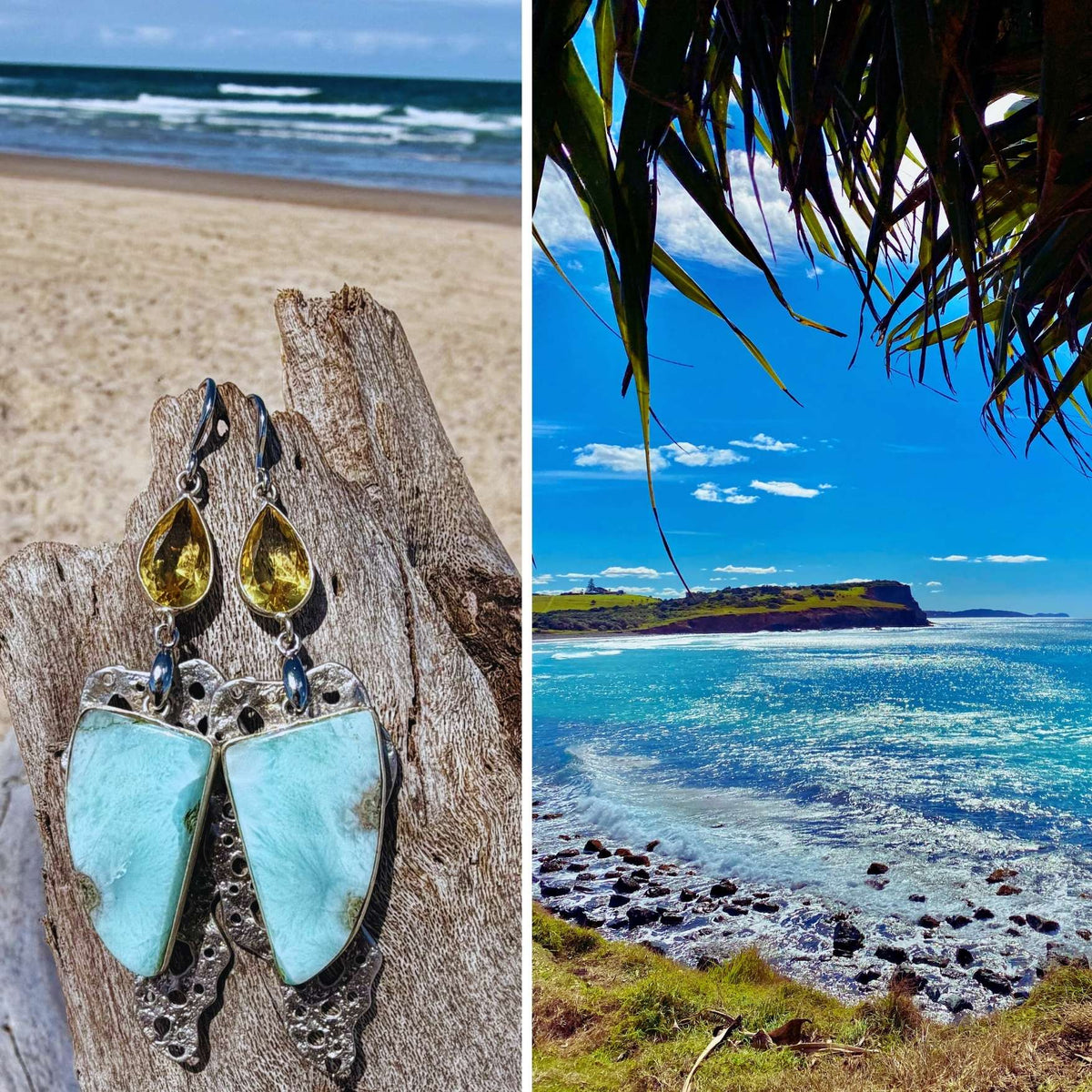 N°104 Statement Earrings - The Living Ocean Colour Collection