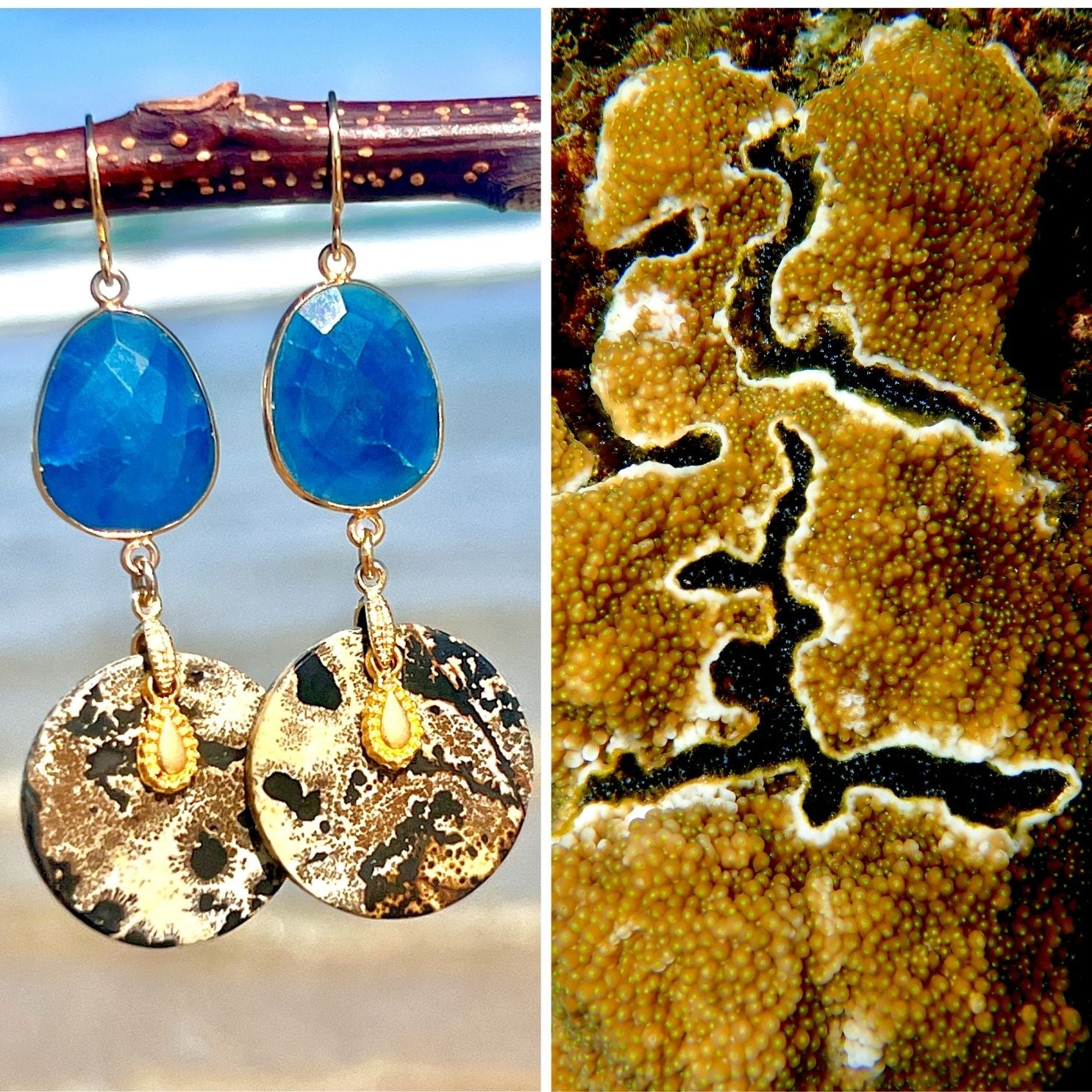 N°108 Statement Earrings - The Living Ocean Colour Collection