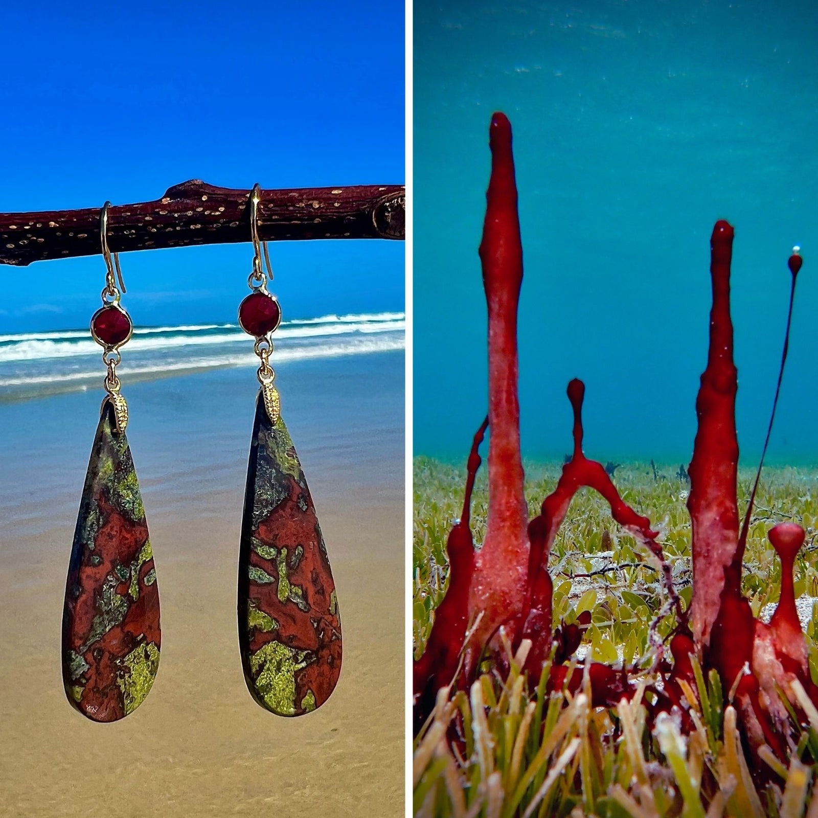 N°010 Statement Earrings - The Living Ocean Colour Collection