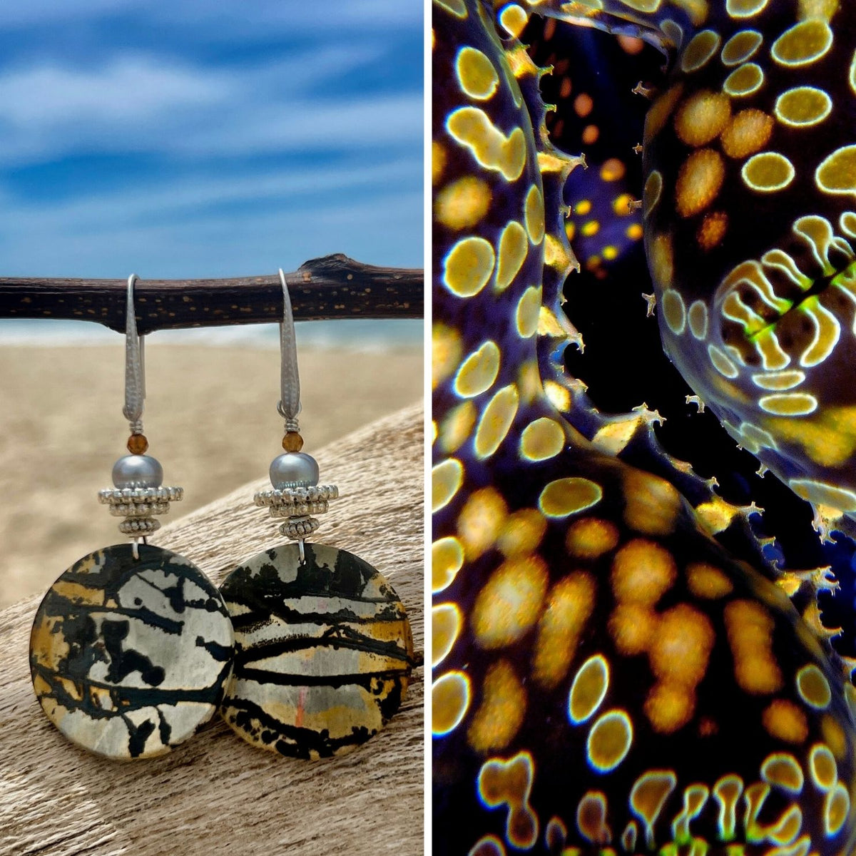 N°115 Statement Earrings - The Living Ocean Colour Collection