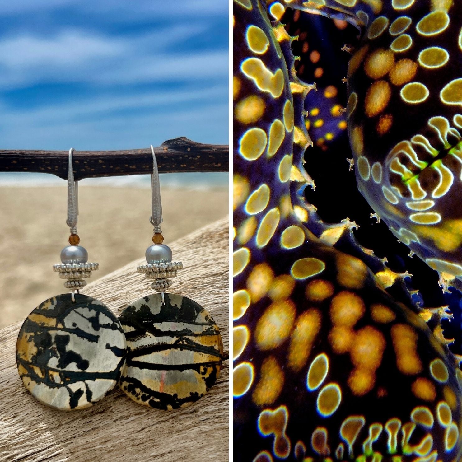 N°115 Statement Earrings - The Living Ocean Colour Collection