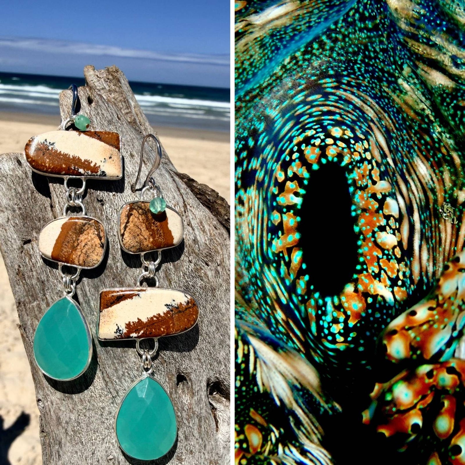 N°119 Statement Earrings - The Living Ocean Colour Collection