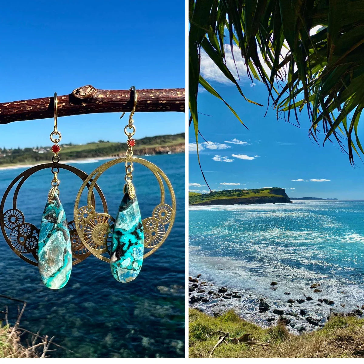 N°120 Statement Earrings - The Living Ocean Colour Collection