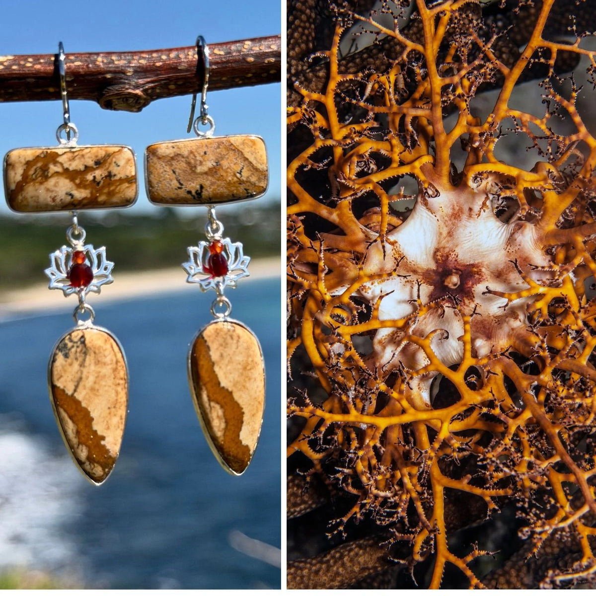 N°017 Statement Earrings - The Living Ocean Colour Collection