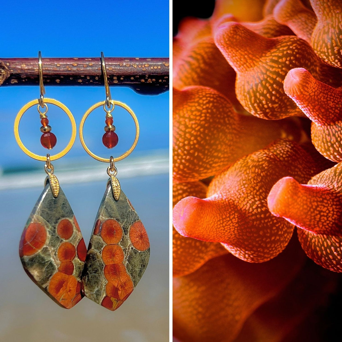N°021 Statement Earrings - The Living Ocean Colour Collection