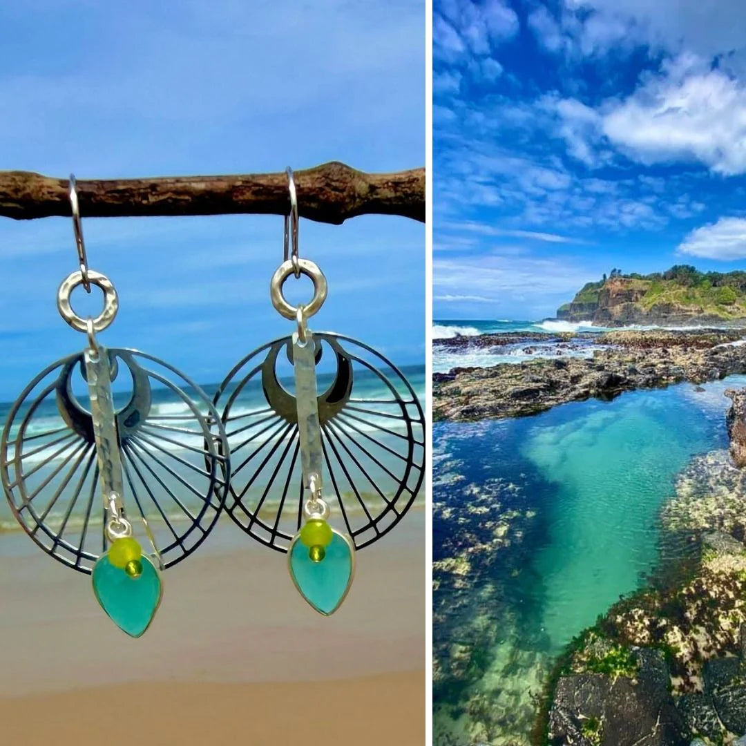 N°026 Statement Earrings - The Living Ocean Colour Collection