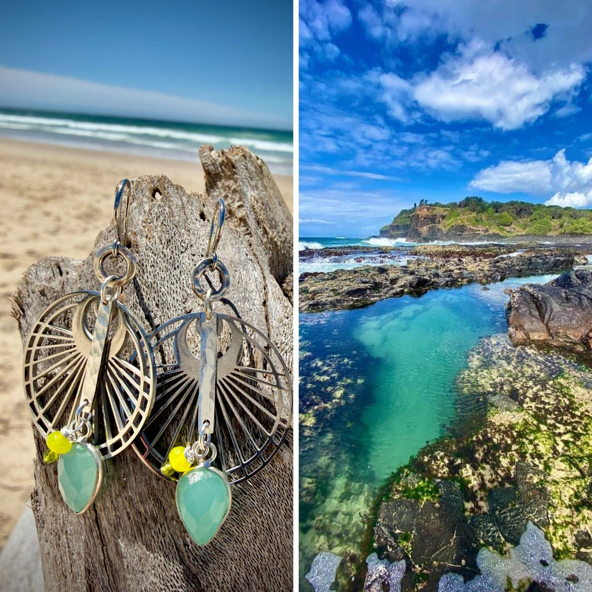 N°026 Statement Earrings - The Living Ocean Colour Collection