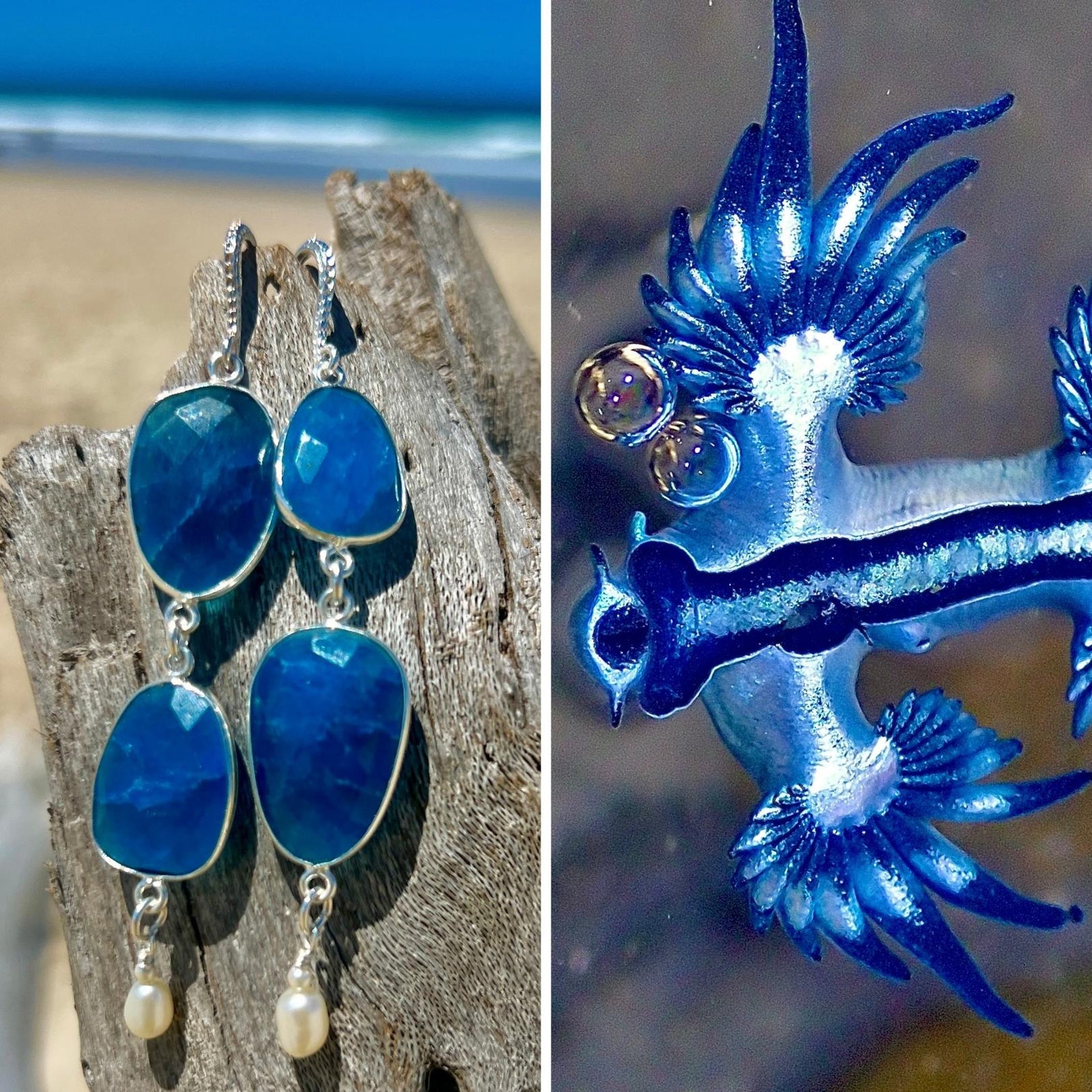 N°030 Statement Earrings - The Living Ocean Colour Collection