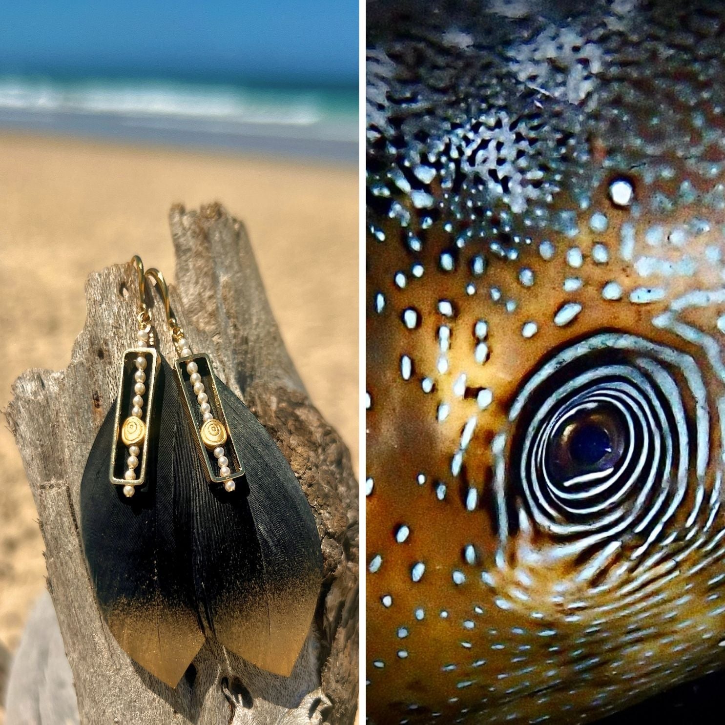 N°031 Statement Earrings - The Living Ocean Colour Collection