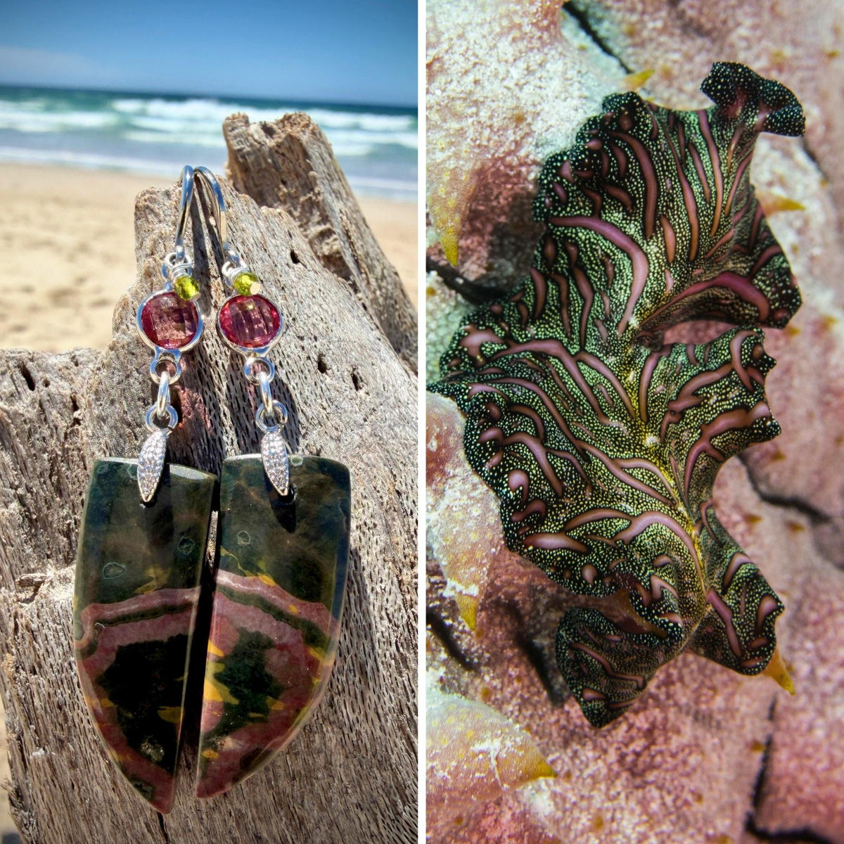 N°035 Statement Earrings - The Living Ocean Colour Collection