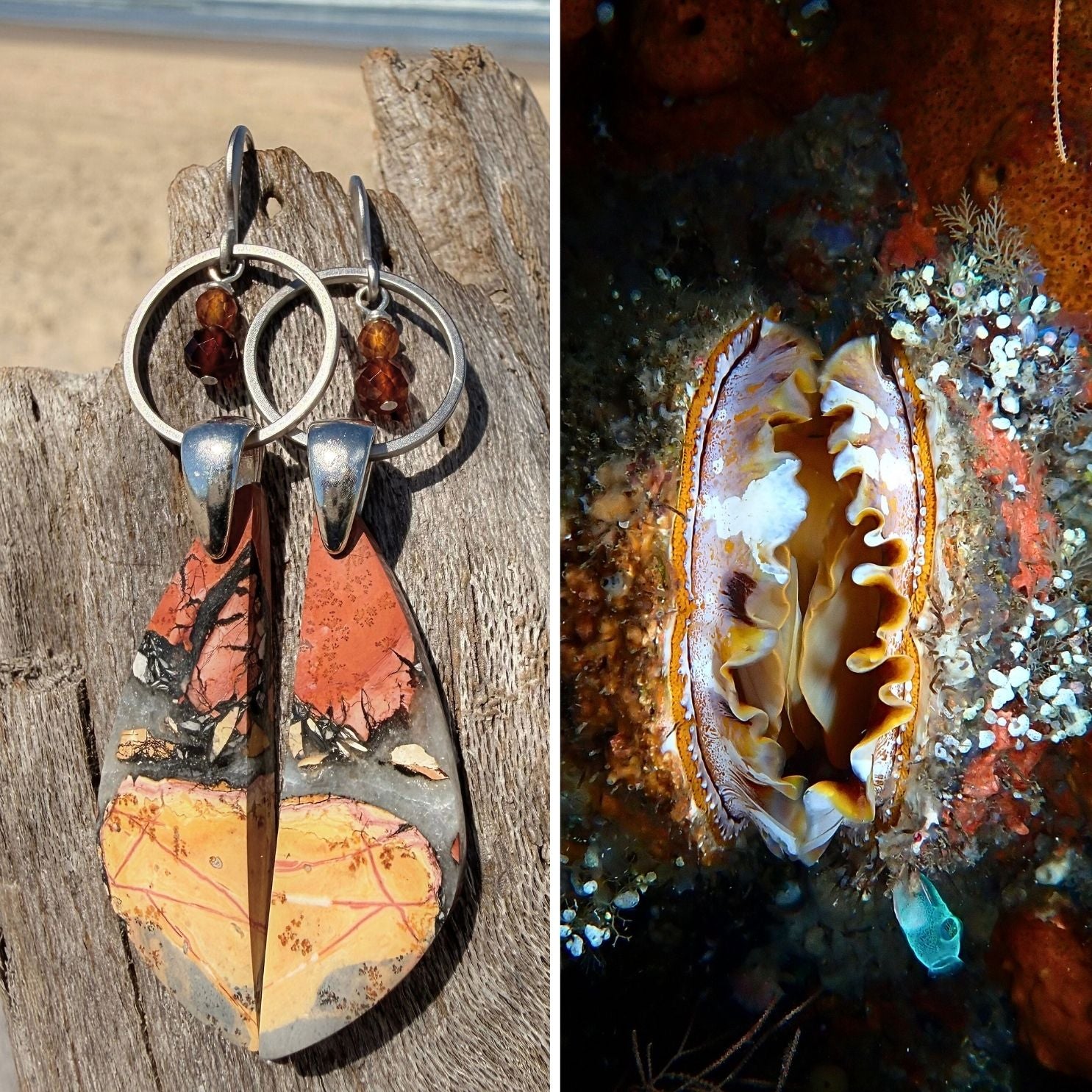 N°047 Statement Earrings - The Living Ocean Colour Collection