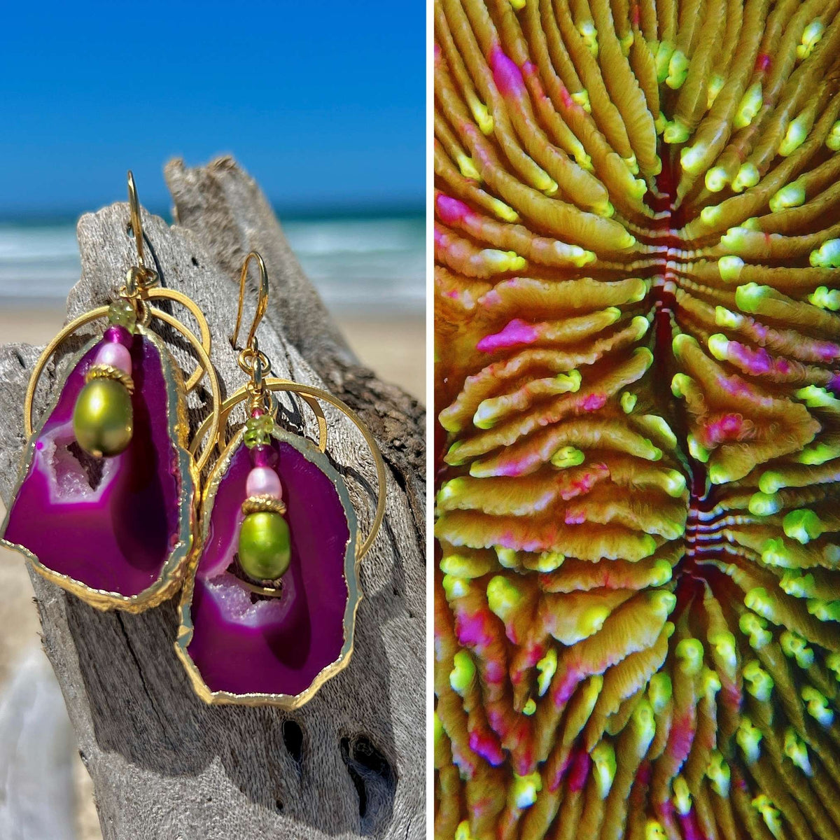 N°054 Statement Earrings - The Living Ocean Colour Collection