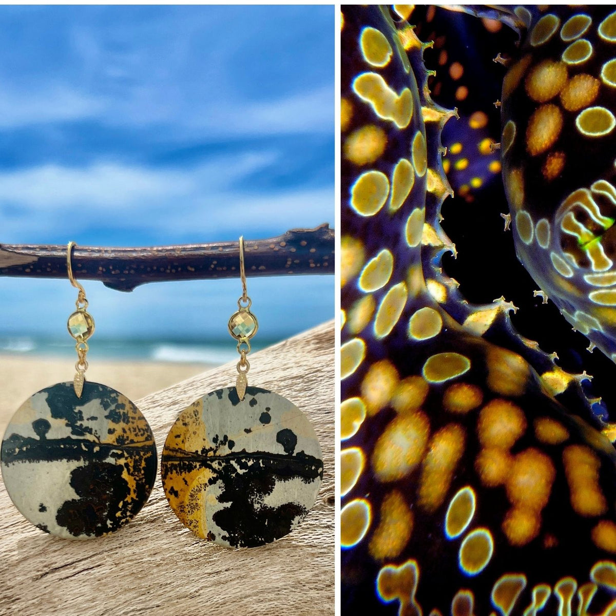N°058 Statement Earrings - The Living Ocean Colour Collection