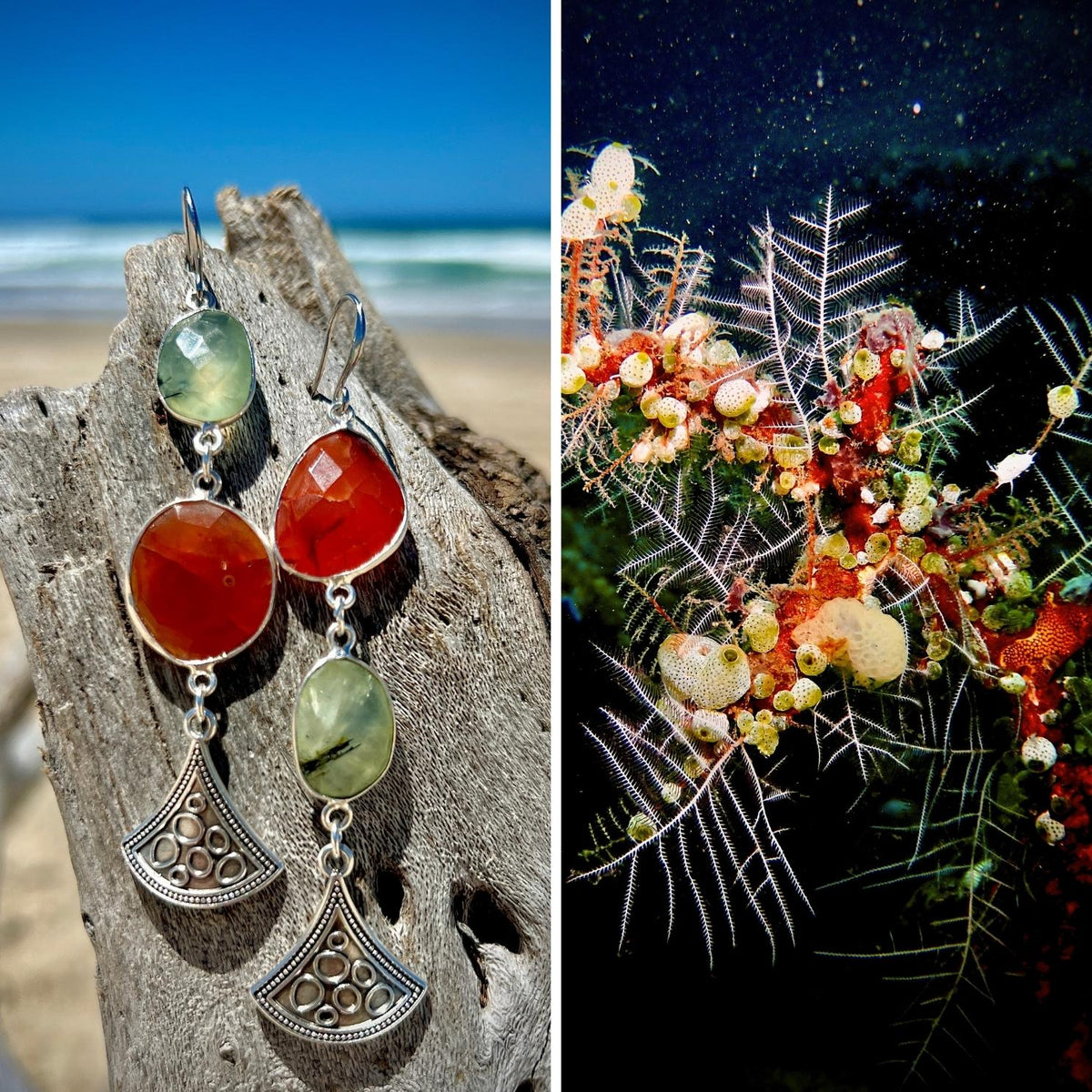 N°005 Statement Earrings - The Living Ocean Colour Collection