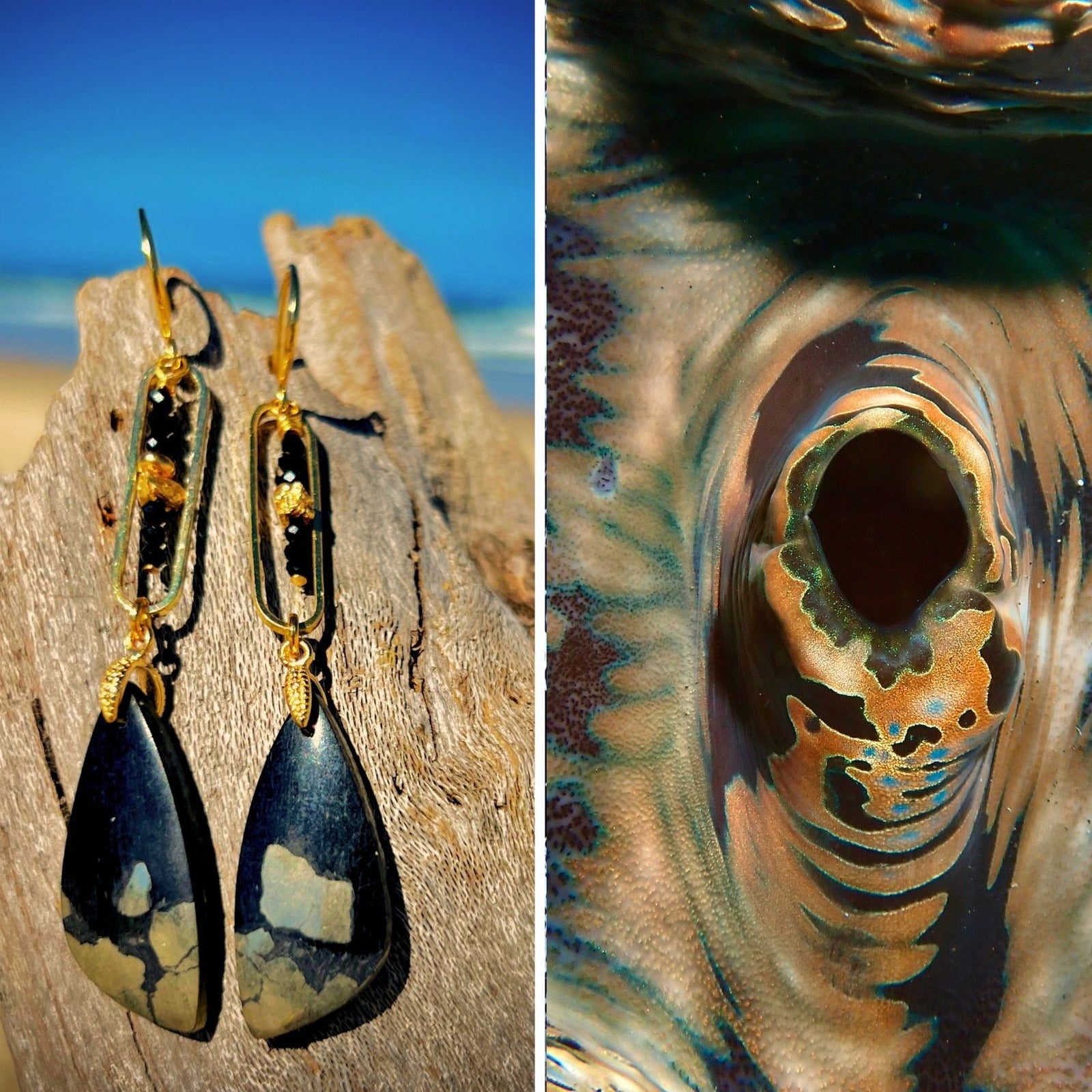 N°066 Statement Earrings - The Living Ocean Colour Collection