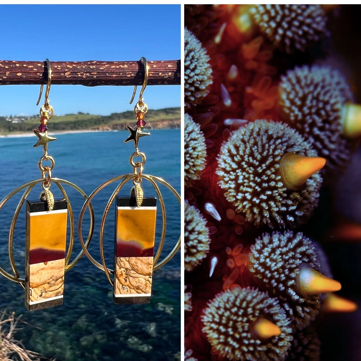 N°067 Statement Earrings - The Living Ocean Colour Collection