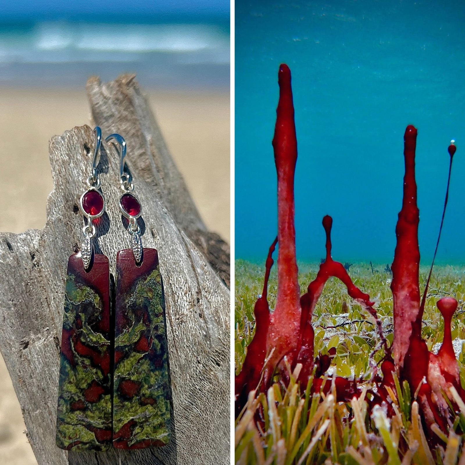 N°077 Statement Earrings - The Living Ocean Colour Collection