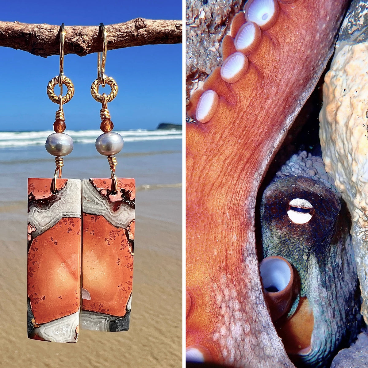 N°007 Statement Earrings - The Living Ocean Colour Collection
