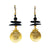 N°908 The Black & Golden Instinct Statement Earrings