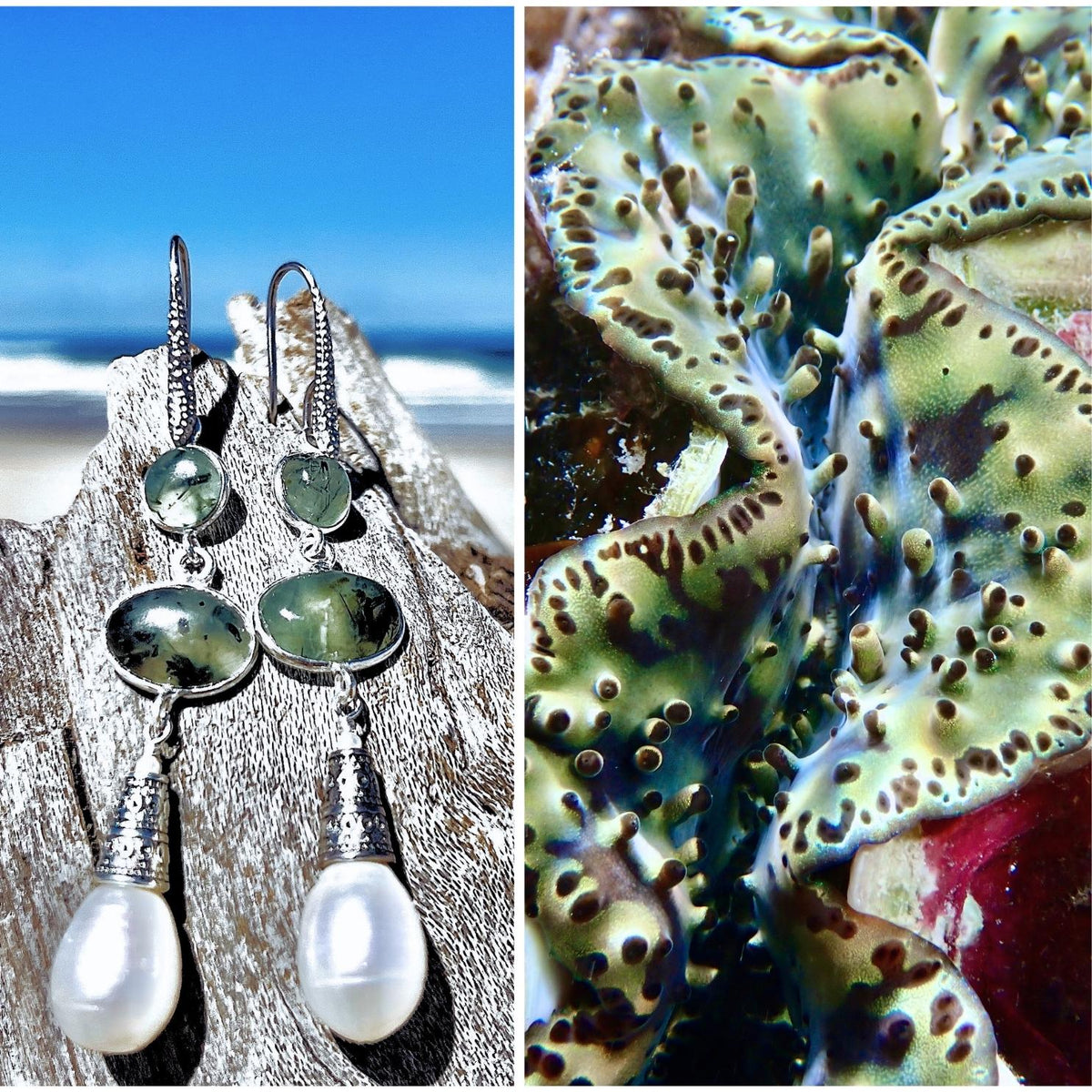 N°090 Statement Earrings - The Living Ocean Colour Collection