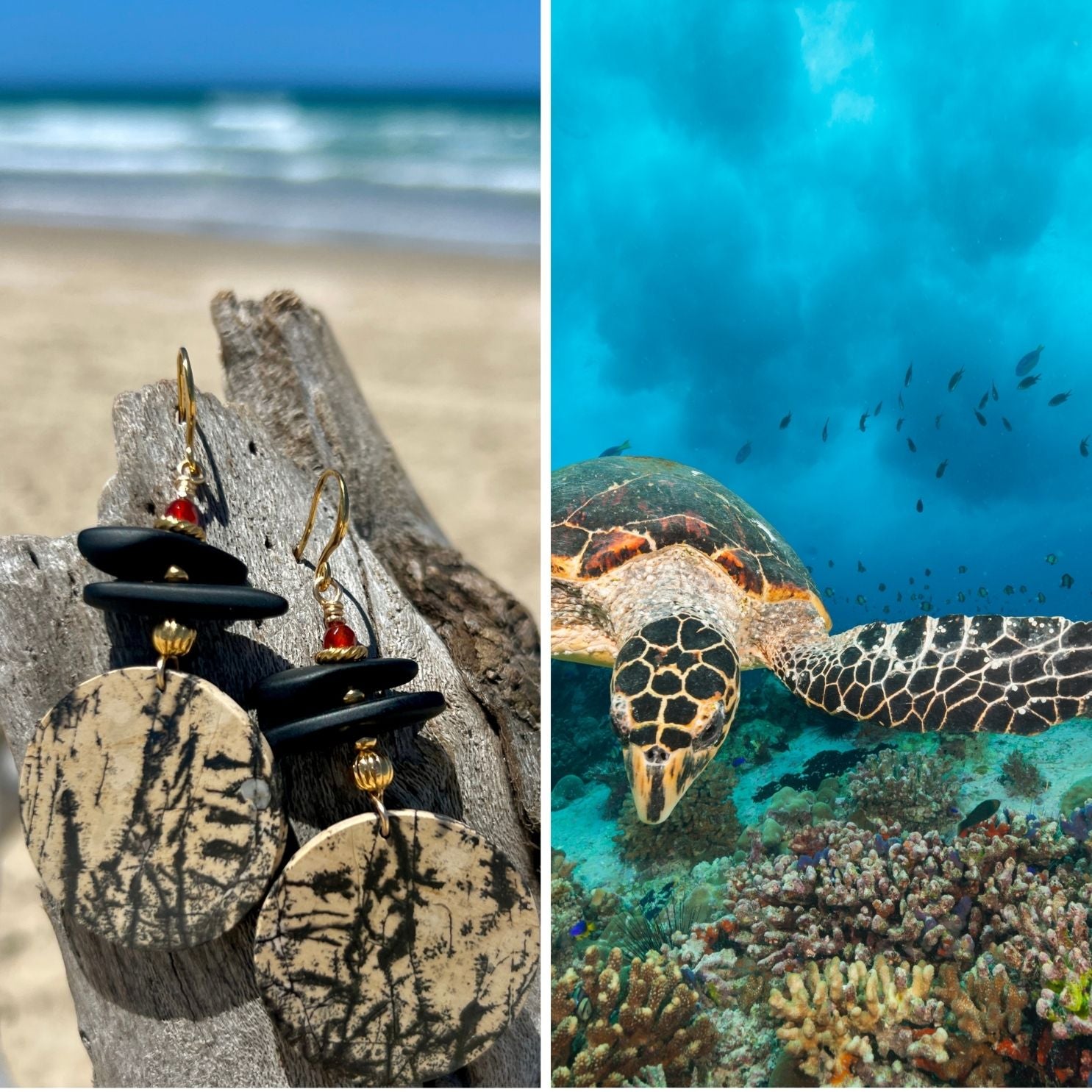 N°092 Statement Earrings - The Living Ocean Colour Collection