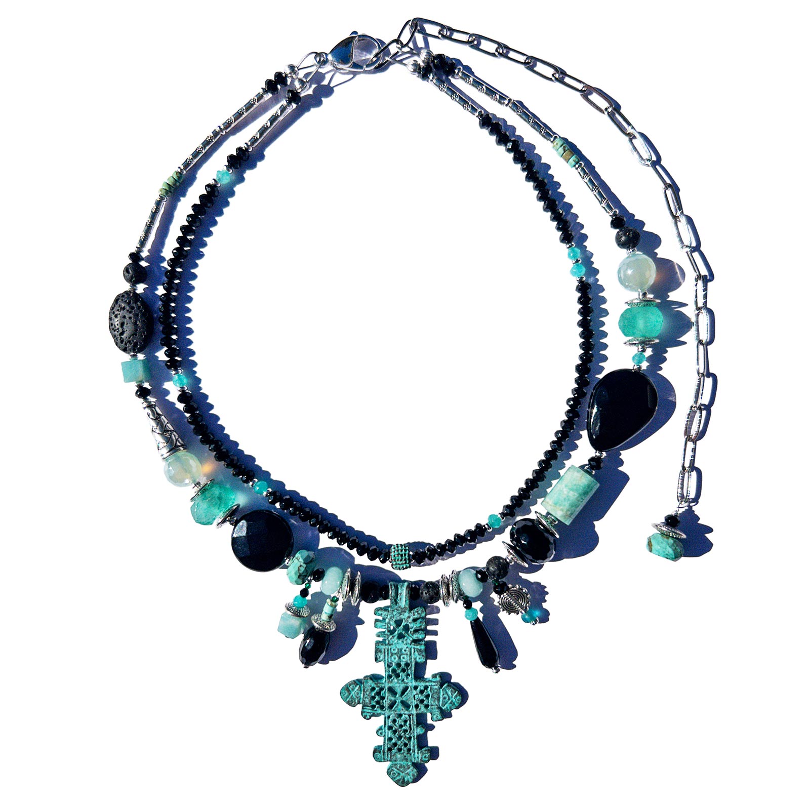 N°938 The Luscious Turquoise King Tide Statement Necklace